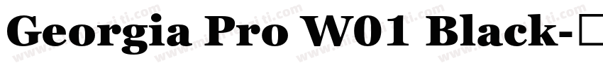 Georgia Pro W01 Black字体转换
